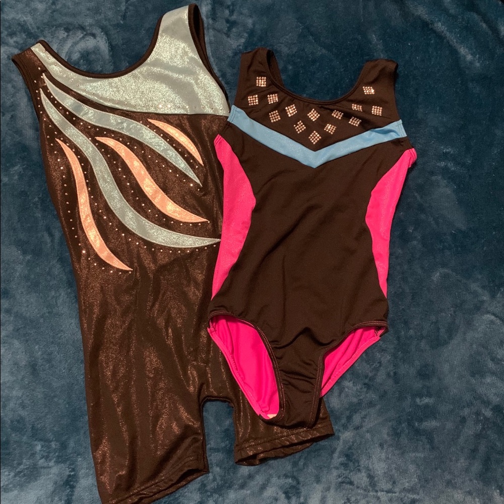Two gymnastics leotards
